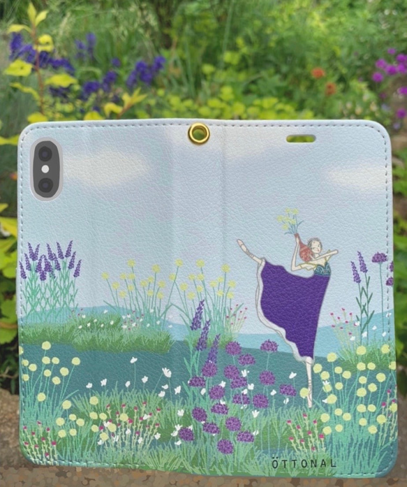 (iPhone) Ballerina in the Garden Notebook Type Smartphone Case B 第1張的照片