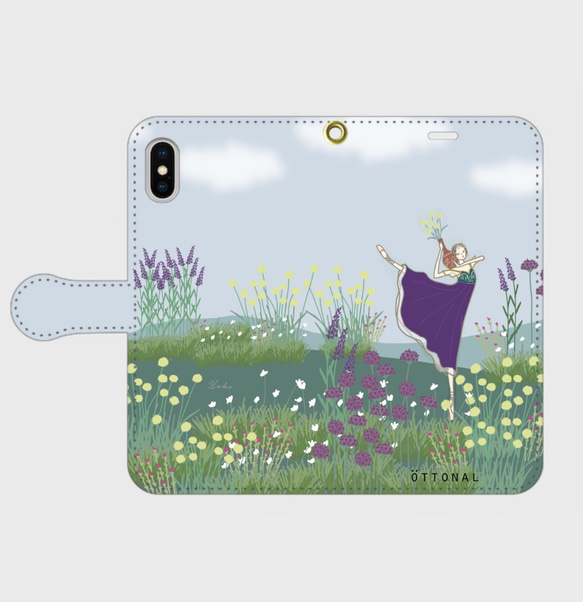 (iPhone) Ballerina in the Garden Notebook Type Smartphone Case B 第2張的照片