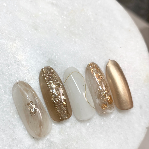 #015 ブラウンニュアンスネイル　ネイルチップ 015 ブラウンニュアンスネイル ネイルチップ