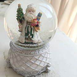 Sale】X'mas スノードーム ホワイトサンタ その他置物 HATTI Design