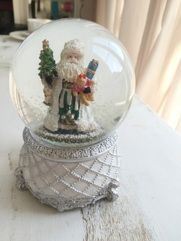 Sale】X'mas スノードーム ホワイトサンタ その他置物 HATTI Design