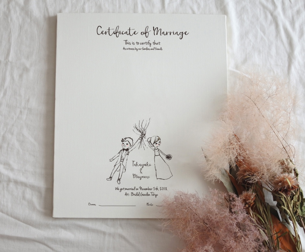 【F6号　結婚式　ウエディングボード(結婚証明書)】Balloon