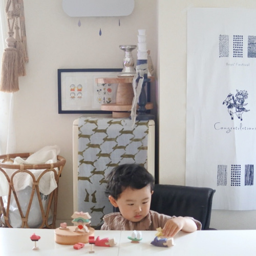 こどもの日 端午の節句タペストリー「武将とお馬さん