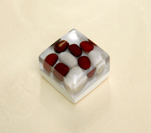 豆類樣品的“紅與白”磁鐵 第1張的照片