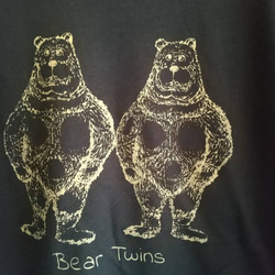 双子のクマ　TWINS　BEAR　メンズシルエット　Mサイズ　 3枚目の画像