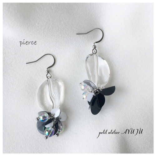 ピアス・クリア×ブラックスパンコール ピアス（その他） AYUJÜ 通販 