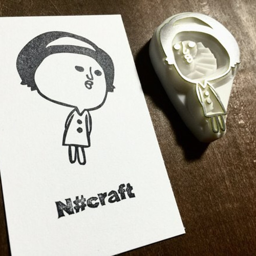 消しゴムはんこ。女子はんこ wo* 消しゴムはんこ○女の子c 3cmくらい