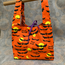 コンビニサイズ　エコバッグ　ハロウィン　コウモリ 2枚目の画像