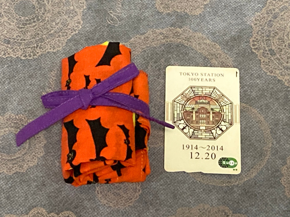 コンビニサイズ　エコバッグ　ハロウィン　コウモリ 5枚目の画像