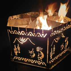【ココペリヘキサゴン】組立式焚火台　焚火　焚き火　キャンプ　アウトドア 1枚目の画像