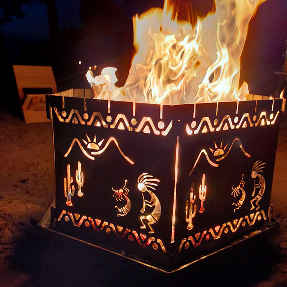 【ココペリヘキサゴン】組立式焚火台　焚火　焚き火　キャンプ　アウトドア 2枚目の画像