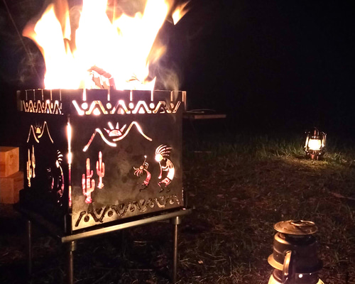 組立式焚き火台【ココペリスクエア】 焚火 焚き火 キャンプ アウトドア