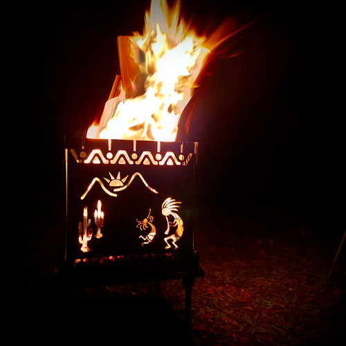 【廃盤】エンリッチ　ココペリ焚火台　スクエアソロ 廃盤】エンリッチ ココペリ焚火台 スクエアソロ 廃盤