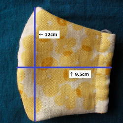 立体マスク＊リネン×ダブルガーゼ（大人用） 2枚目の画像