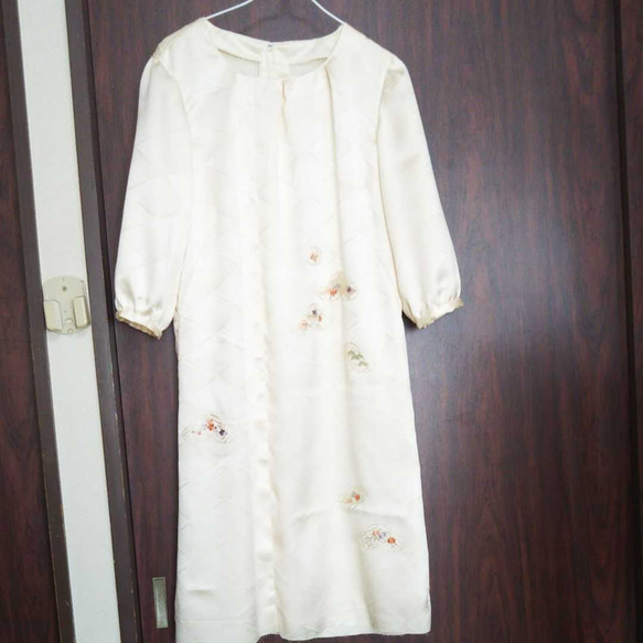 正絹付け下げからリメイクワンピース 着丈セミオーダー ワンピース