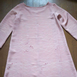 正絹着物からリメイクワンピース 3枚目の画像