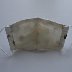 電車柄ダブルガーゼの立体マスク（子ども用） 3枚目の画像