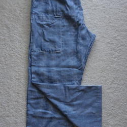 デニム風ダブルガーゼのルームパンツ （ストーンウォッシュ）ポケット付き 8枚目の画像
