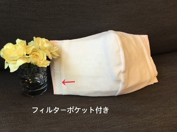 立体マスク　薔薇ローズ　ダブルガーゼ 2枚目の画像