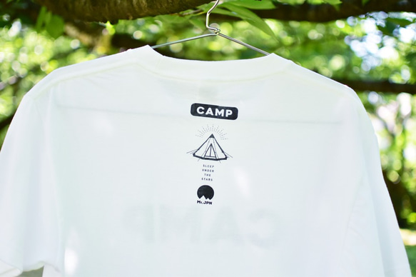 CAMP Tシャツ（メンズM／ホワイト✕ブラック） 4枚目の画像