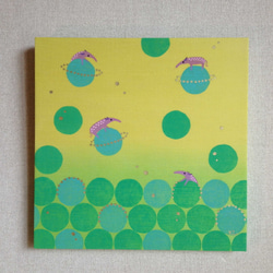 ファブリックパネル　ミナペルホネン　インテリア　チョウチョ　タンバリン　スキップ ファブリックパネル ミナペルホネン インテリア チョウチョ