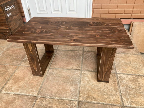 creema限定　アンティーク　ローテーブル　男前　リビングテーブル 