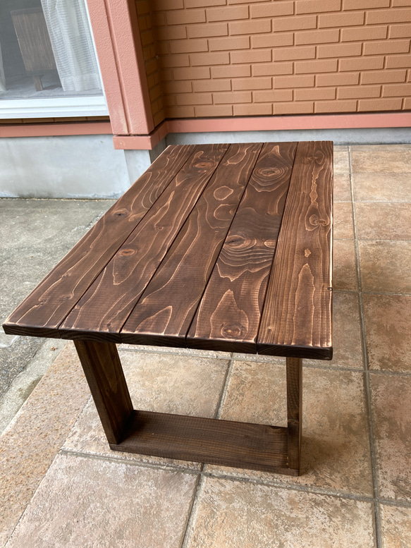 creema限定　アンティーク　ローテーブル　男前　リビングテーブル 