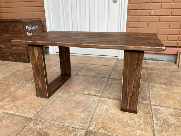 creema限定　アンティーク　ローテーブル　男前　リビングテーブル 