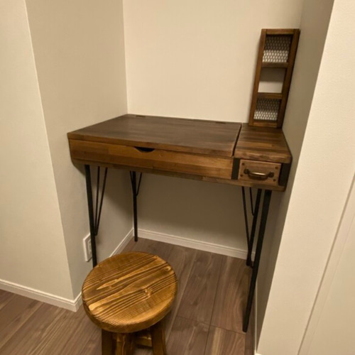 creema限定 男前&アンティークなドレッサー 鏡台 デスク