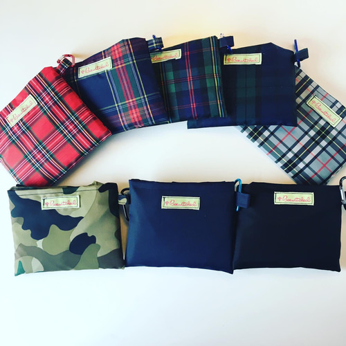 大人気！再再々販☺︎素敵エコバッグ ポケット付✴︎タータンチェック