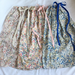 再々販☺︎素敵✴︎大人のリボンスカート♡リバティ　フェルダ　カラフル　リボン取外し可能✴︎送料無料 7枚目の画像