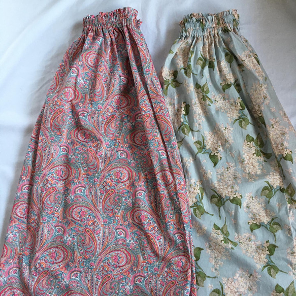 再々販☺︎素敵✴︎大人のリボンスカート♡リバティ　フェルダ　カラフル　リボン取外し可能✴︎送料無料 9枚目の画像