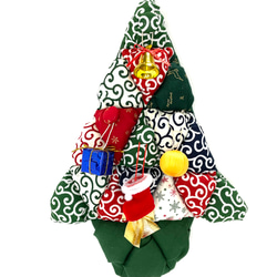 【送料無料】和柄《唐草模様》のパッチワーク クリスマスツリー 3枚目の画像