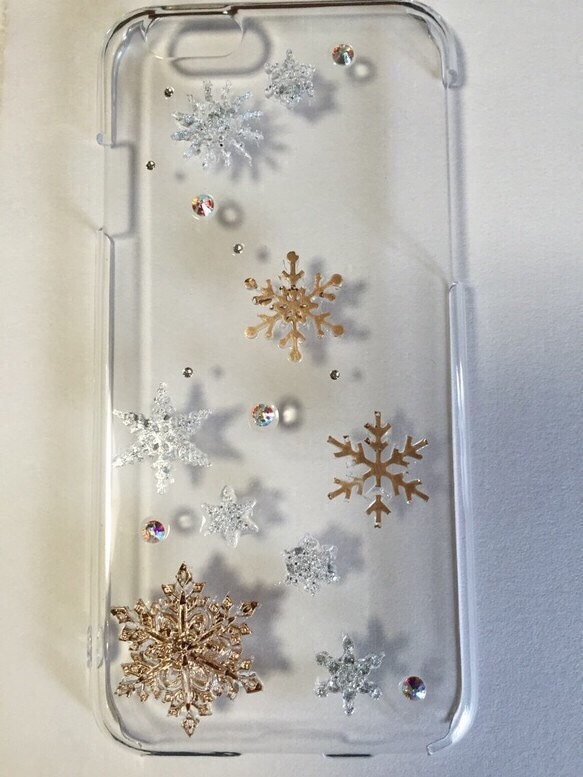 再販 ❎3  new release  ☆iPhone7  8対応ケース 《Snow flake》☆ 2枚目の画像