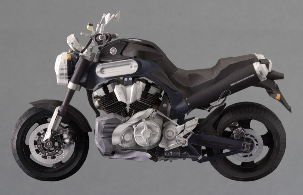 No.cr20061901_超精密バイクペーパークラフトYAMAHA MT01_2台セットキャンペーン