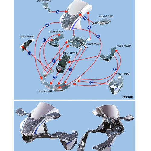 No.ra20073101_超精密バイクペーパークラフトYAMAHA MT01