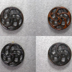 透かし彫りネックレス　オリジナルデザイン（花車） 5枚目の画像