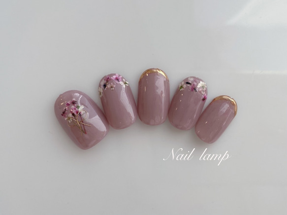 押し花nail ♡ ブライダル 花嫁 プレゼント ネイルチップ（つけ爪  