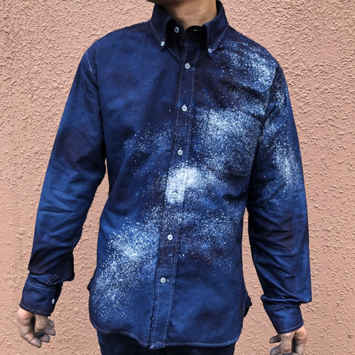 今だけ大特価！オールシーズンに活躍！藍染めオックスフォード長袖Y