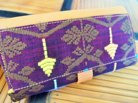 Songket（浮き織）の長財布 【PDMNKDS-12】 4枚目の画像