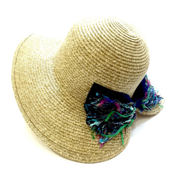 ミックス束リボン帽子（リボンカラー・ネイビー） 1枚目の画像