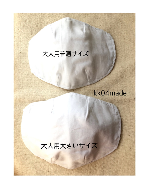 ホワイト立体マスク(大きいサイズ専用)フィルター10枚セット600円→500円 3枚目の画像