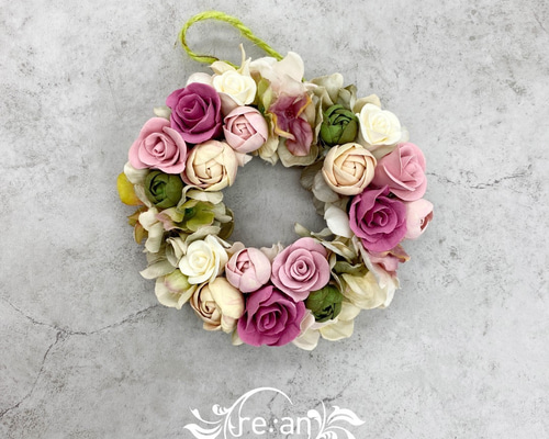 母の日のギフトに♡クレイフラワー リースS アートフラワー reanlife