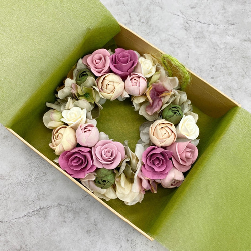 母の日のギフトに♡クレイフラワー リースS アートフラワー reanlife