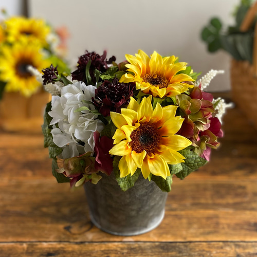 向日葵【ひまわり】ページ ブリザードフラワーアレンジ reve-shop_10000652