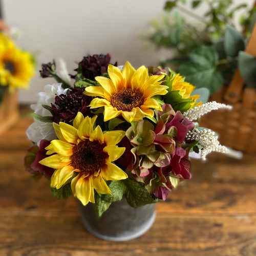 向日葵【ひまわり】ページ ブリザードフラワーアレンジ 向日葵【ひまわり】様専用ページ ブリザードフラワーアレンジ