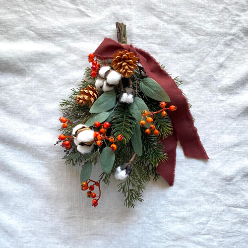 クリスマススワッグ 〜サンキライと針葉樹のスワッグ〜 アーティ