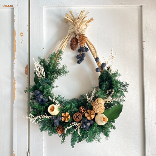 クリスマスリース、しずく型リース