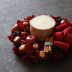 【超早割2023】りんご＆ベリーの赤いリース☆クリスマス 3枚目の画像