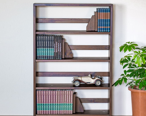 ブックシェルフ／ダークブラウン 本棚・絵本棚・マガジンラック